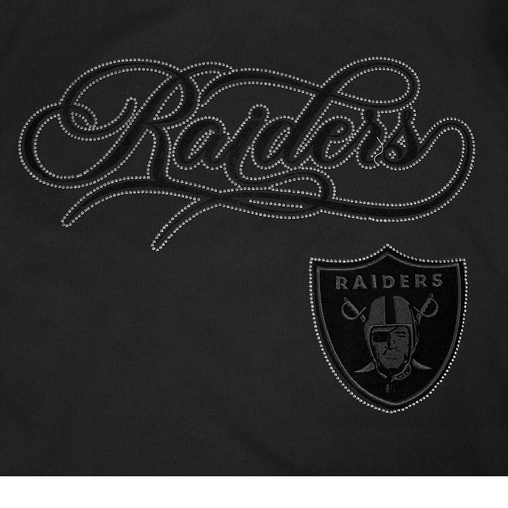 NFL LAS VEGAS RAIDERS BLACKOUT MEN'S CJ DROP SHOULDER TEE (BLACK)