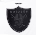 NFL LAS VEGAS RAIDERS BLACKOUT T-SHIRT EN JERSEY DE COTON À ÉPAULES TOMBANTES POUR HOMME (BLANC)