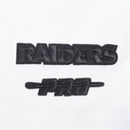 NFL LAS VEGAS RAIDERS BLACKOUT T-SHIRT EN JERSEY DE COTON À ÉPAULES TOMBANTES POUR HOMME (BLANC)