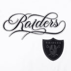 NFL LAS VEGAS RAIDERS BLACKOUT T-SHIRT EN JERSEY DE COTON À ÉPAULES TOMBANTES POUR HOMME (BLANC)
