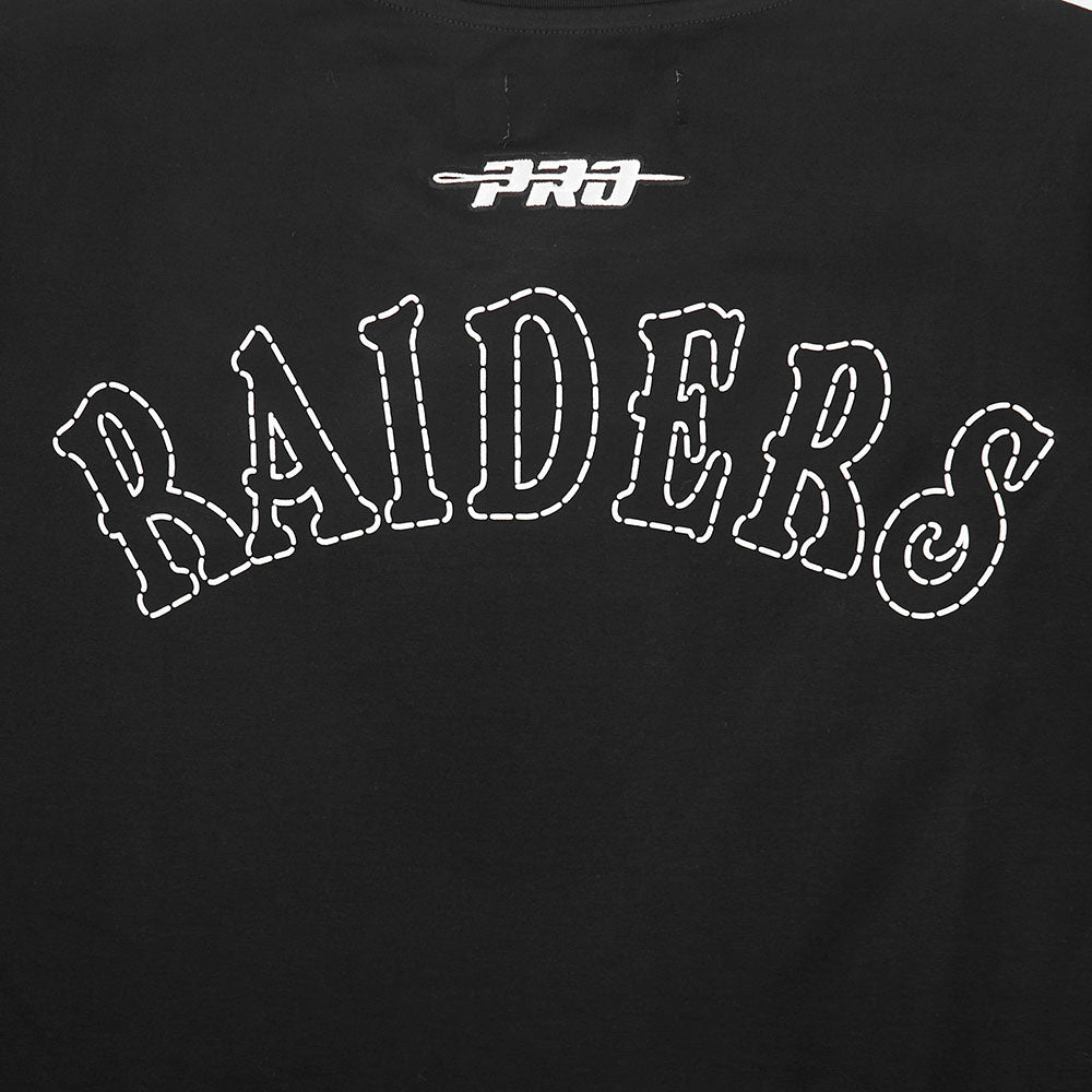 LAS VEGAS RAIDERS REBEL ATHLETICS T-SHIRT EN JERSEY SIMPLE POUR HOMME (NOIR)