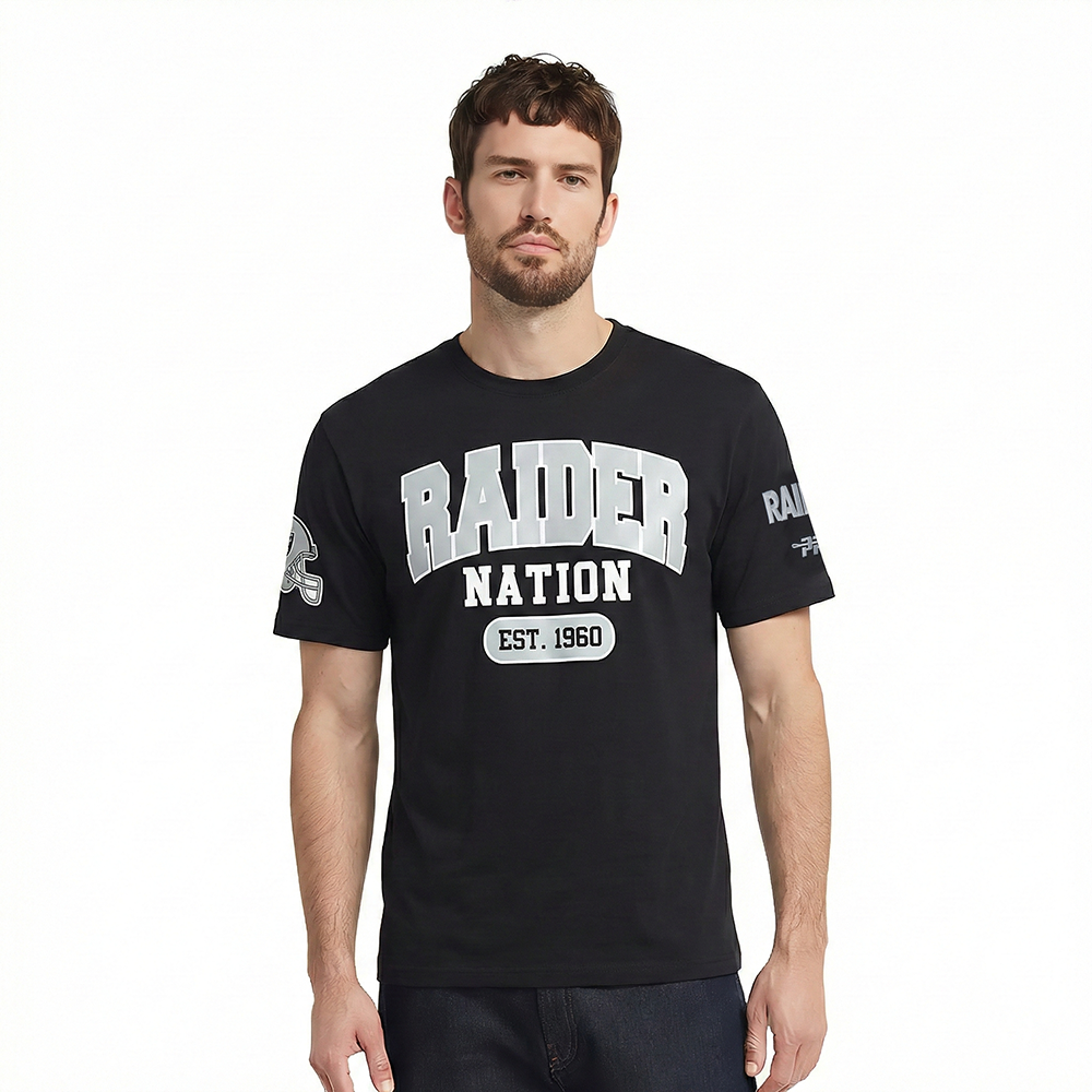 NFL LAS VEGAS RAIDERS CITY ARCH T-SHIRT EN JERSEY SIMPLE POUR HOMME (NOIR)