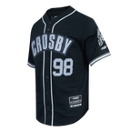 NFL LAS VEGAS RAIDERS MAXX CROSBY #98 CLASSIC MESH PNN CHEMISE BOUTONNÉE EN FILET POUR HOMME (NOIR/GRIS)