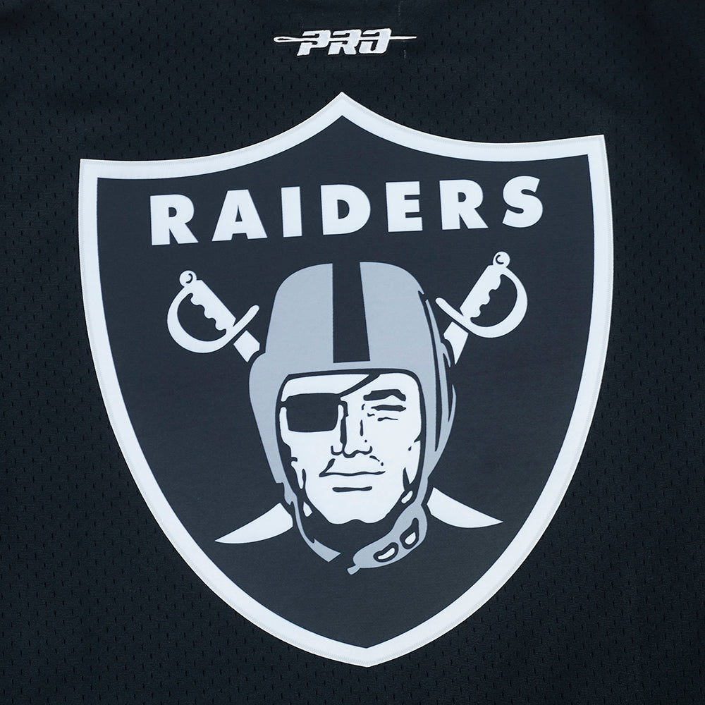 NFL LAS VEGAS RAIDERS MAXX CROSBY #98 CLASSIC MESH PNN CHEMISE BOUTONNÉE EN FILET POUR HOMME (NOIR/GRIS)