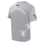 NFL LAS VEGAS RAIDERS T-SHIRT À MANCHES COURTES POUR HOMME (BÉTON)
