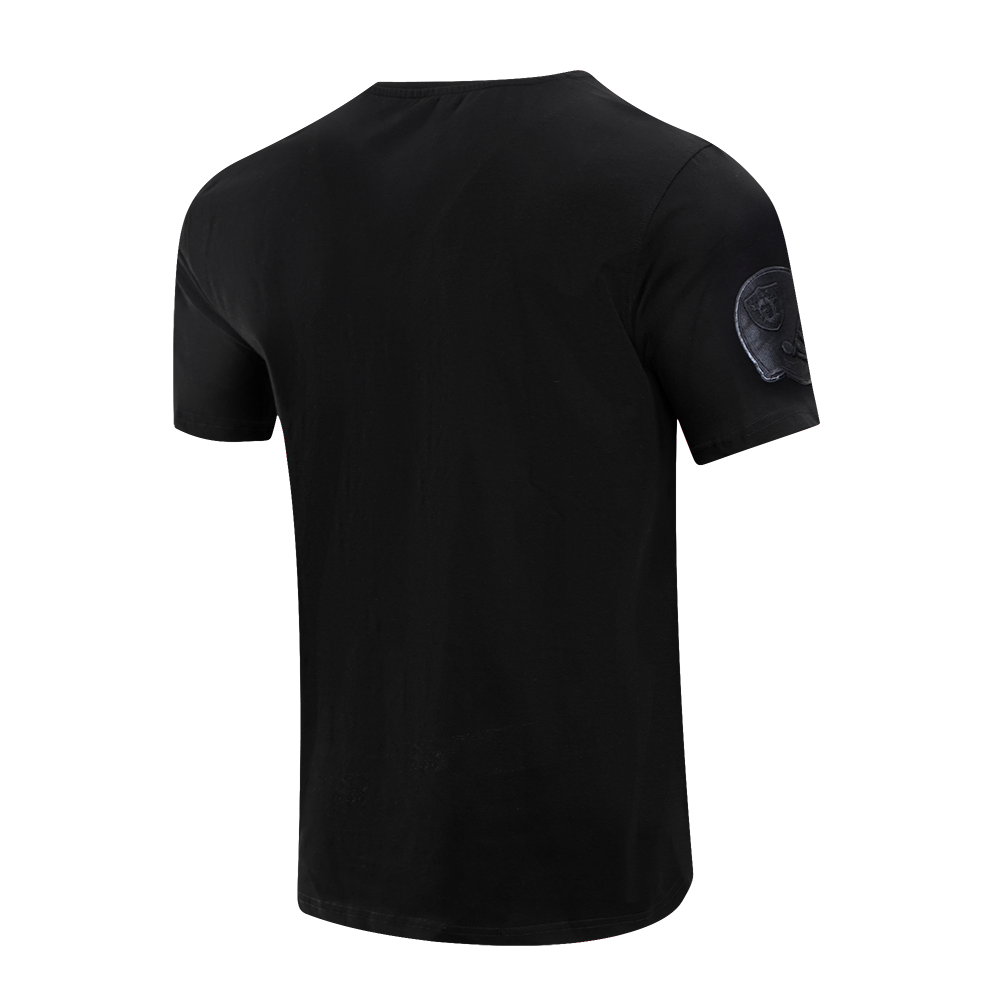 NFL LAS VEGAS RAIDERS TRIPLE BLACK LOGO PRO TEAM MEN'S TEE (BLACK)