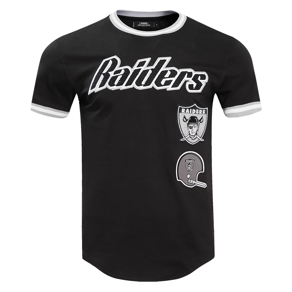 NFL OAKLAND RAIDERS RETRO CLASSIC T-SHIRT POUR HOMME (NOIR/GRIS)