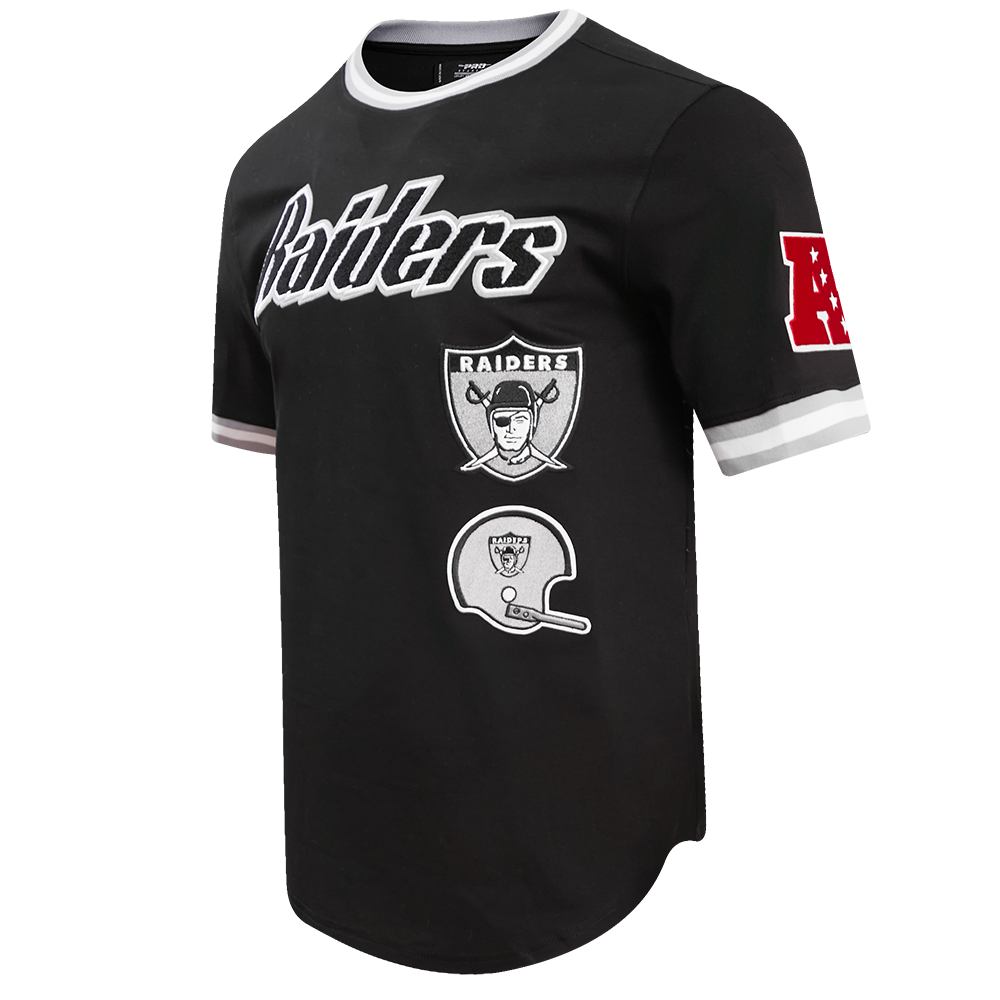 T-shirt rétro classique NFL Oakland Raiders pour homme (noir/gris)