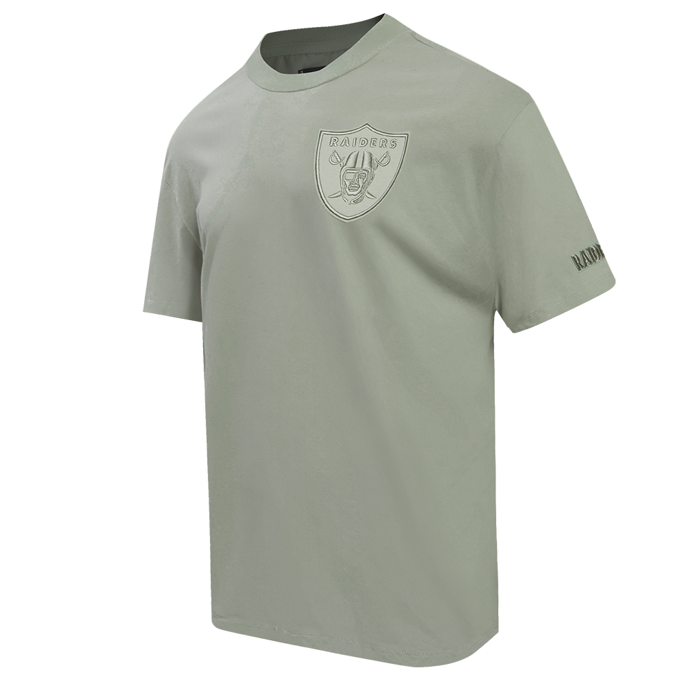 T-shirt NFL LAS VEGAS RAIDERS à épaules tombantes neutres pour homme (Mousse)