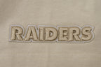 NFL LAS VEGAS RAIDERS NEUTRAL T-SHIRT EN JERSEY DE COTON À ÉPAULES TOMBANTES (TAUPE)