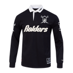 NFL LAS VEGAS RAIDERS MODERN ORIGINALS CHANDAIL DE RUGBY À MANCHES LONGUES POUR HOMME (NOIR)