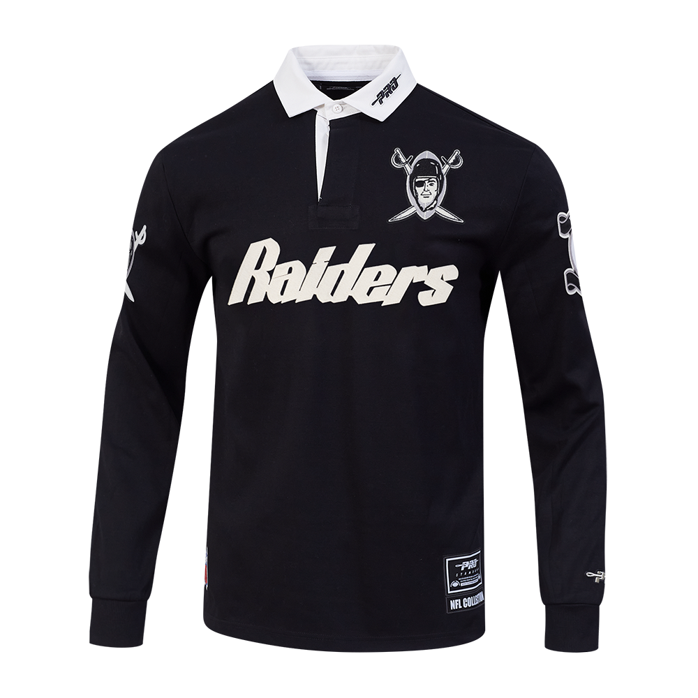 NFL LAS VEGAS RAIDERS MODERN ORIGINALS CHANDAIL DE RUGBY À MANCHES LONGUES POUR HOMME (NOIR)