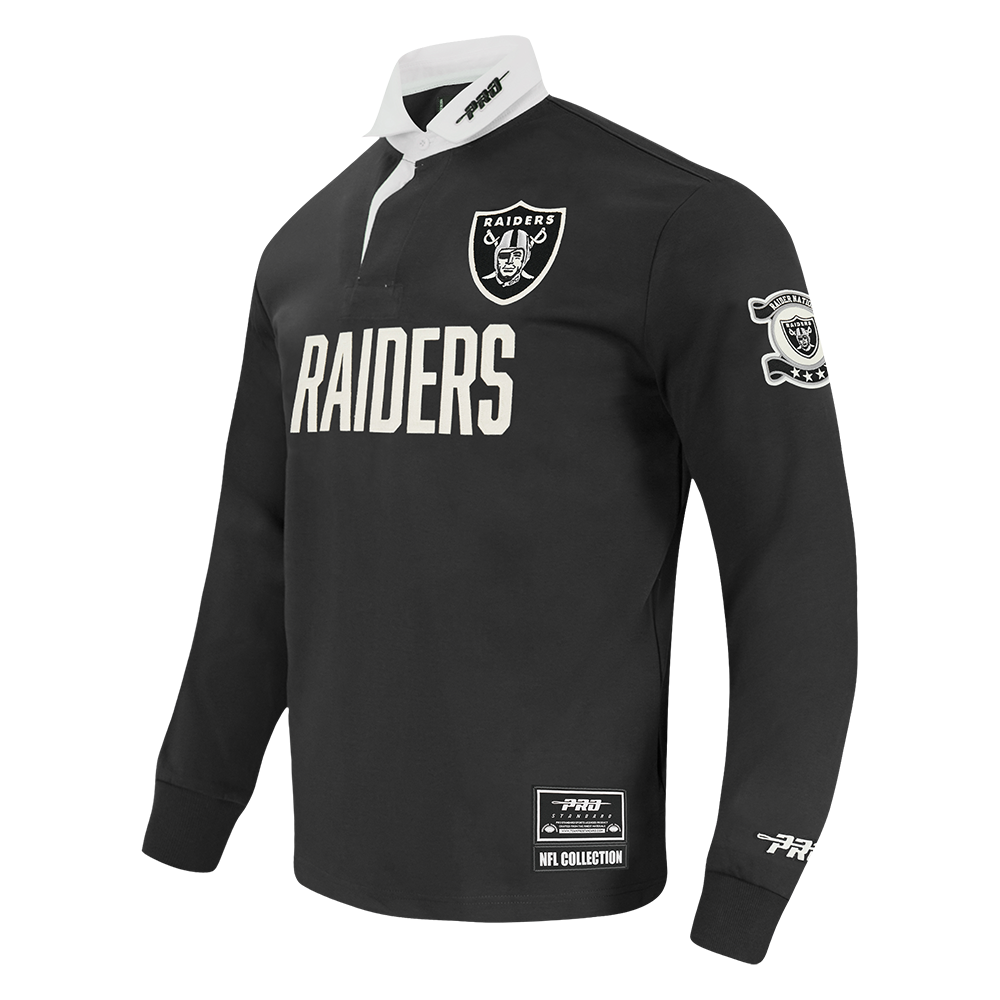 NFL LAS VEGAS RAIDERS MODERN ORIGINALS CHANDAIL DE RUGBY À MANCHES LONGUES POUR HOMME (NOIR)