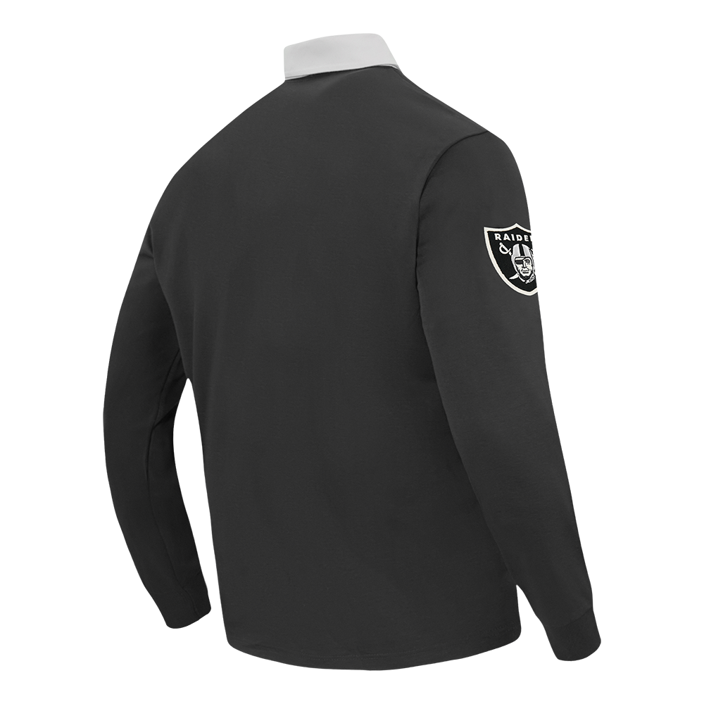 NFL LAS VEGAS RAIDERS MODERN ORIGINALS CHANDAIL DE RUGBY À MANCHES LONGUES POUR HOMME (NOIR)