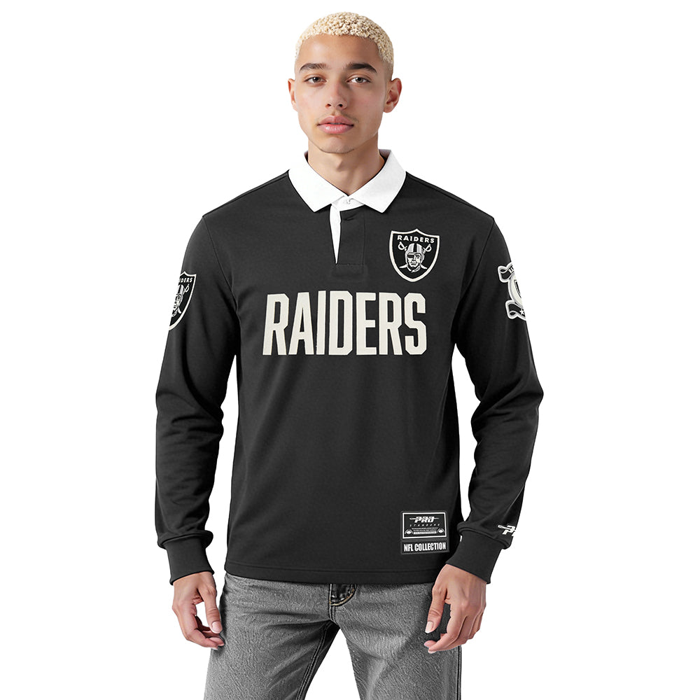 NFL LAS VEGAS RAIDERS MODERN ORIGINALS CHANDAIL DE RUGBY À MANCHES LONGUES POUR HOMME (NOIR)