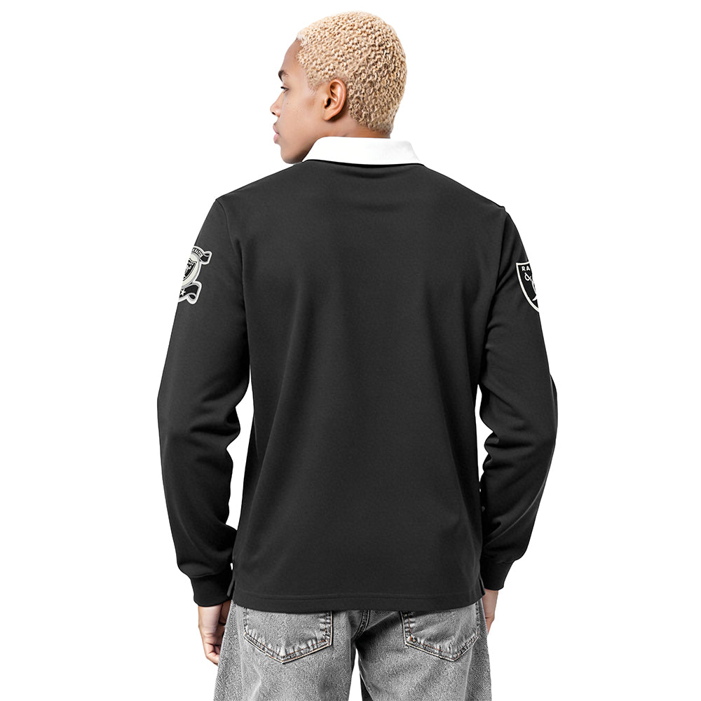 NFL LAS VEGAS RAIDERS MODERN ORIGINALS CHANDAIL DE RUGBY À MANCHES LONGUES POUR HOMME (NOIR)