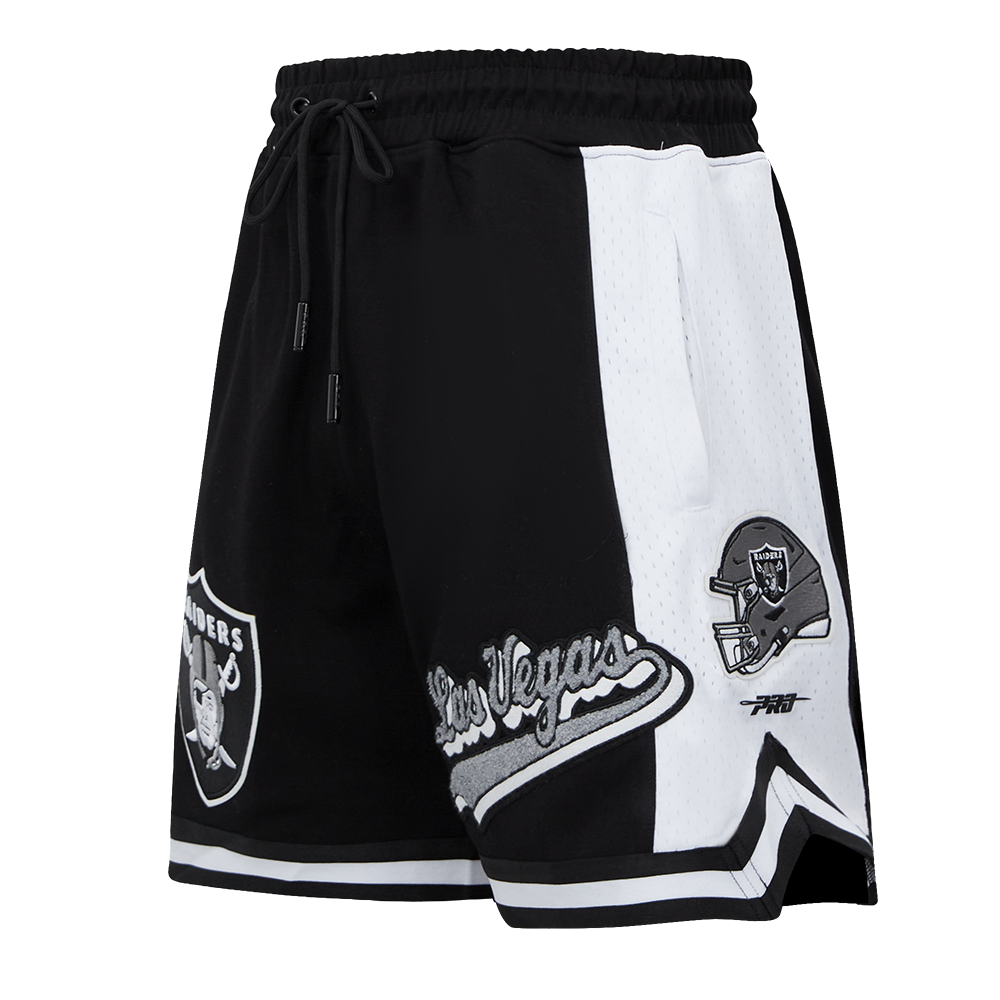 NFL LAS VEGAS RAIDERS SCRIPT TAIL SHORT EN MAILLE DOUBLE 2.0 POUR HOMME (NOIR)