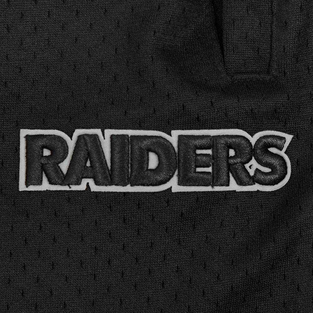 NFL LAS VEGAS RAIDERS SCRIPT TAIL SHORT EN MAILLE DOUBLE 2.0 POUR HOMME (GRIS/NOIR)