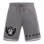 NFL LAS VEGAS RAIDERS CLASSIC CHENILLE SHORT EN MAILLE DOUBLE (GRIS)
