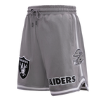 NFL LAS VEGAS RAIDERS CLASSIC CHENILLE SHORT EN MAILLE DOUBLE (GRIS)