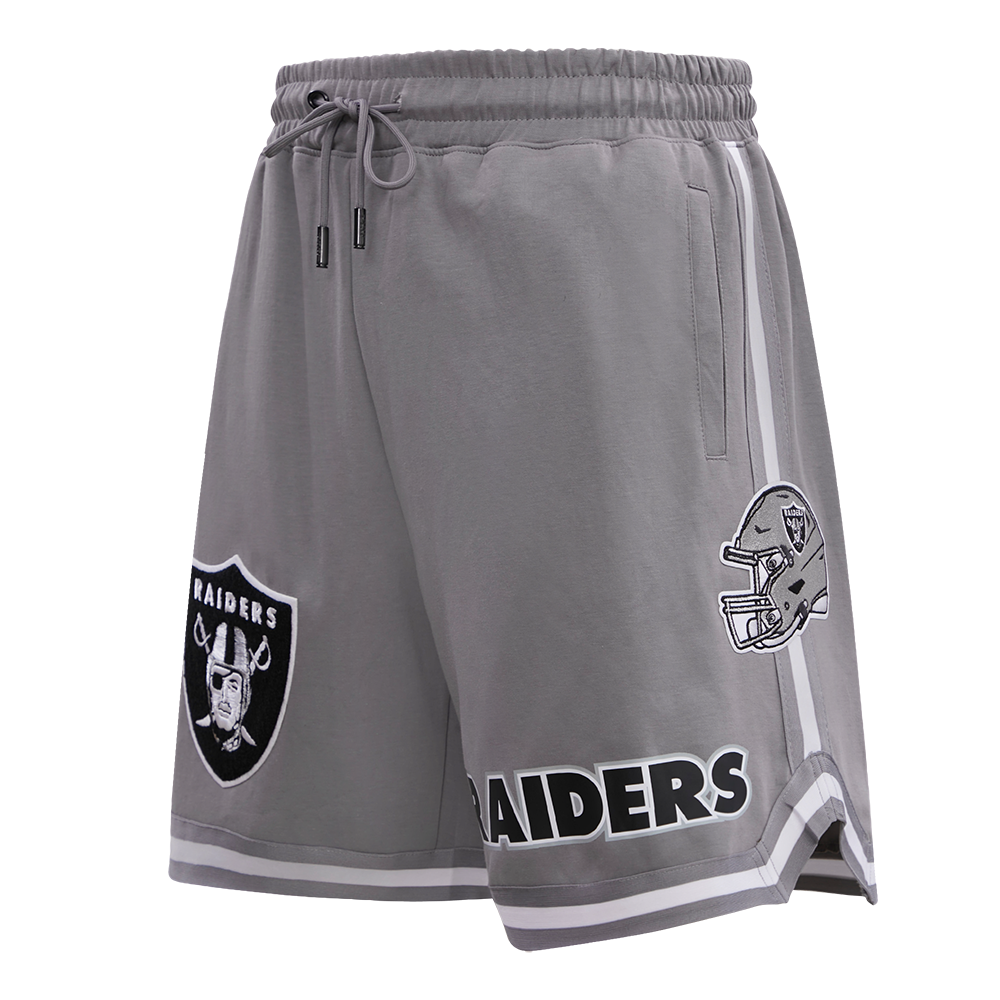 NFL LAS VEGAS RAIDERS CLASSIC CHENILLE SHORT EN MAILLE DOUBLE (GRIS)