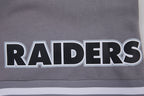 NFL LAS VEGAS RAIDERS CLASSIC CHENILLE SHORT EN MAILLE DOUBLE (GRIS)