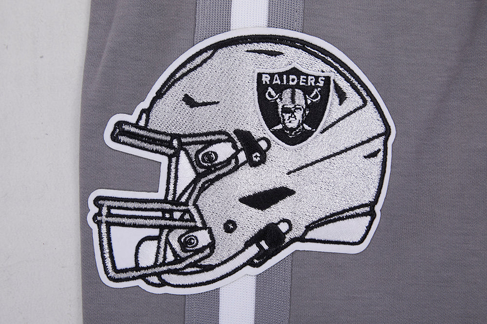 NFL LAS VEGAS RAIDERS CLASSIC CHENILLE SHORT EN MAILLE DOUBLE (GRIS)