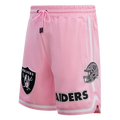 NFL LAS VEGAS RAIDERS CLASSIC CHENILLE SHORT EN MAILLE DOUBLE (ROSE)