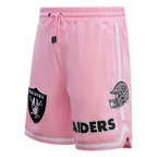 NFL LAS VEGAS RAIDERS CLASSIC CHENILLE SHORT EN MAILLE DOUBLE (ROSE)