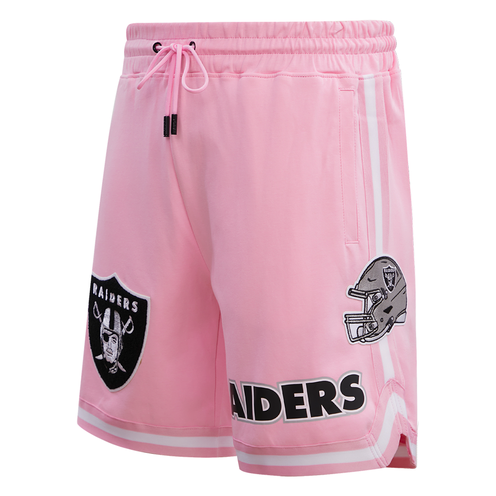 NFL LAS VEGAS RAIDERS CLASSIC CHENILLE SHORT EN MAILLE DOUBLE (ROSE)