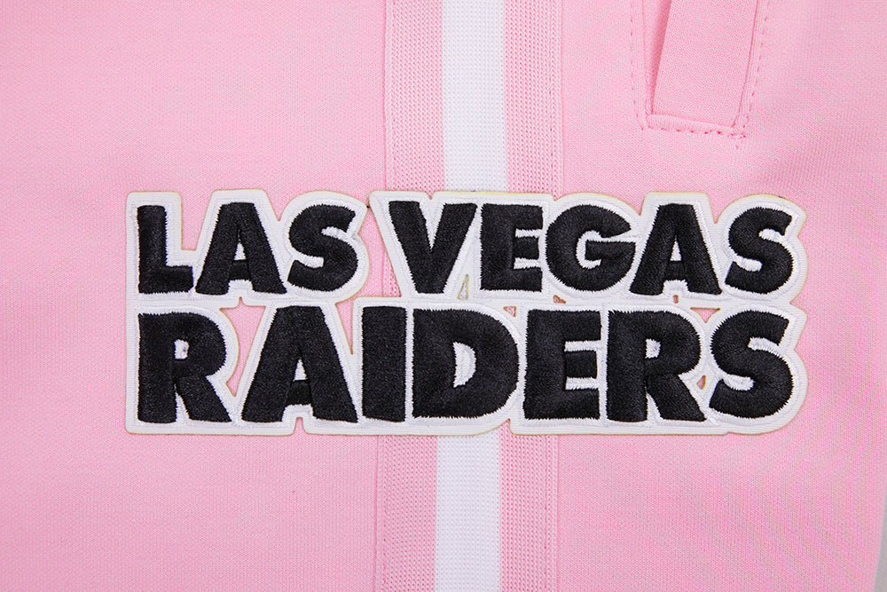 NFL LAS VEGAS RAIDERS CLASSIC CHENILLE SHORT EN MAILLE DOUBLE (ROSE)