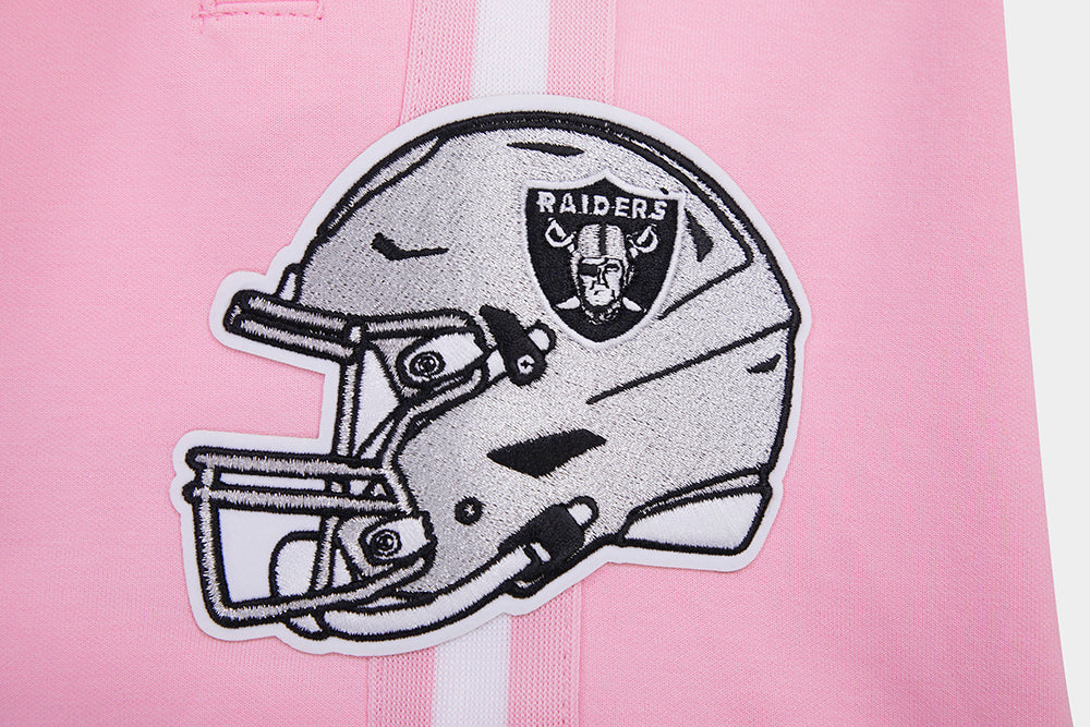 NFL LAS VEGAS RAIDERS CLASSIC CHENILLE SHORT EN MAILLE DOUBLE (ROSE)