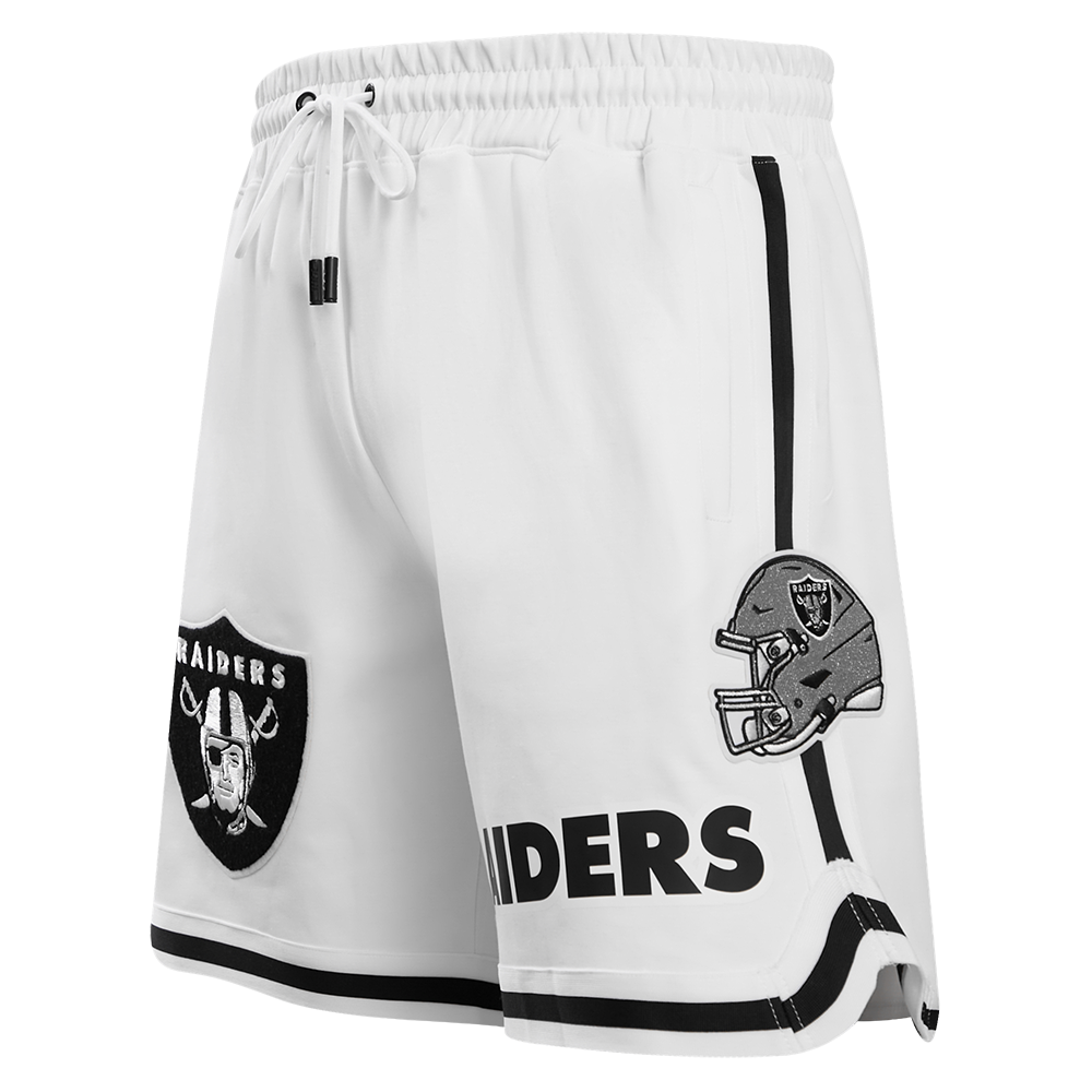 NFL LAS VEGAS RAIDERS CLASSIC CHENILLE SHORT EN MAILLE DOUBLE (BLANC)