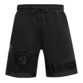 NFL LAS VEGAS RAIDERS TRIPLE BLACK SHORT POUR HOMME (NOIR)