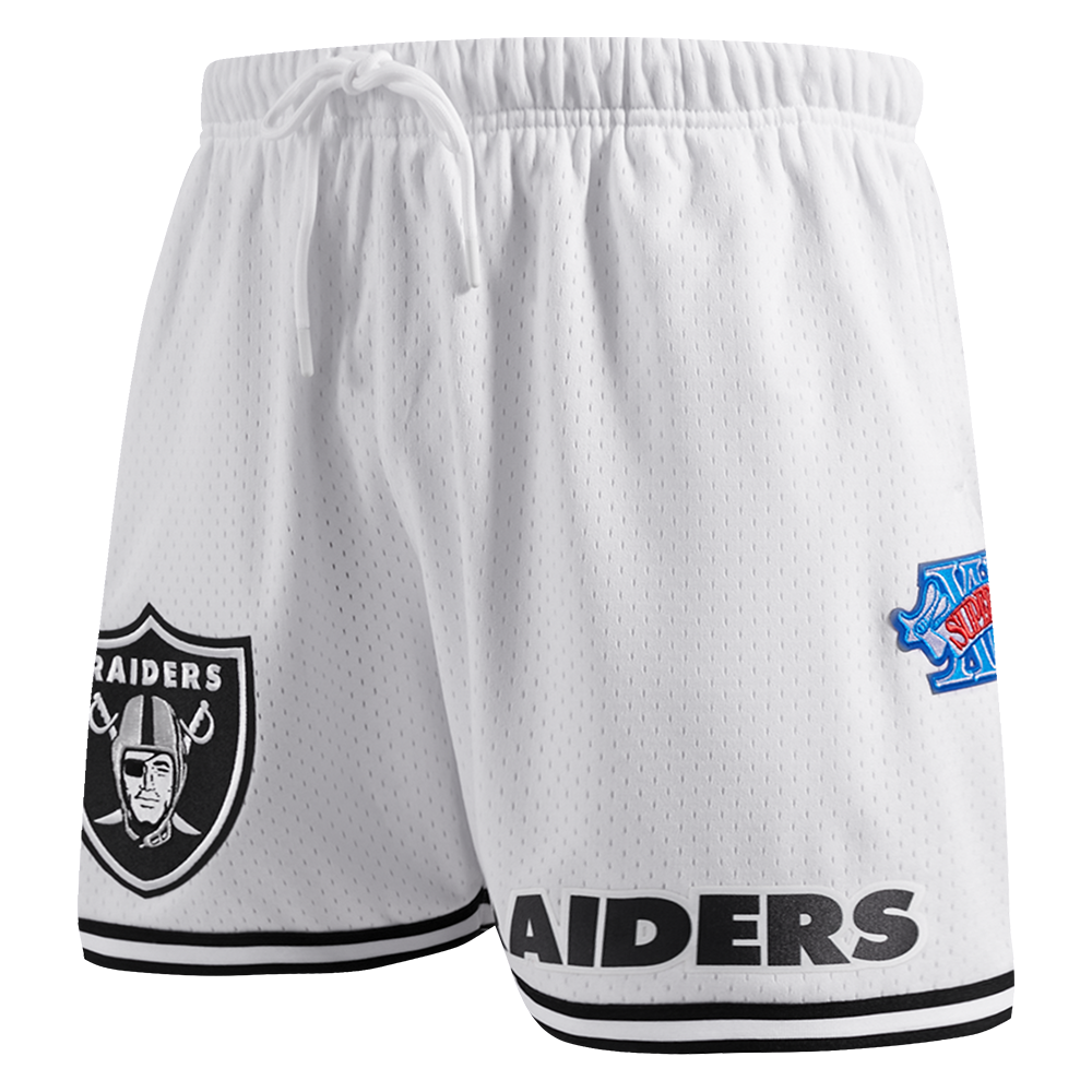 NFL LAS VEGAS RAIDERS CLASSIC MESH SHORT POUR HOMME (BLANC/NOIR/BLANC)