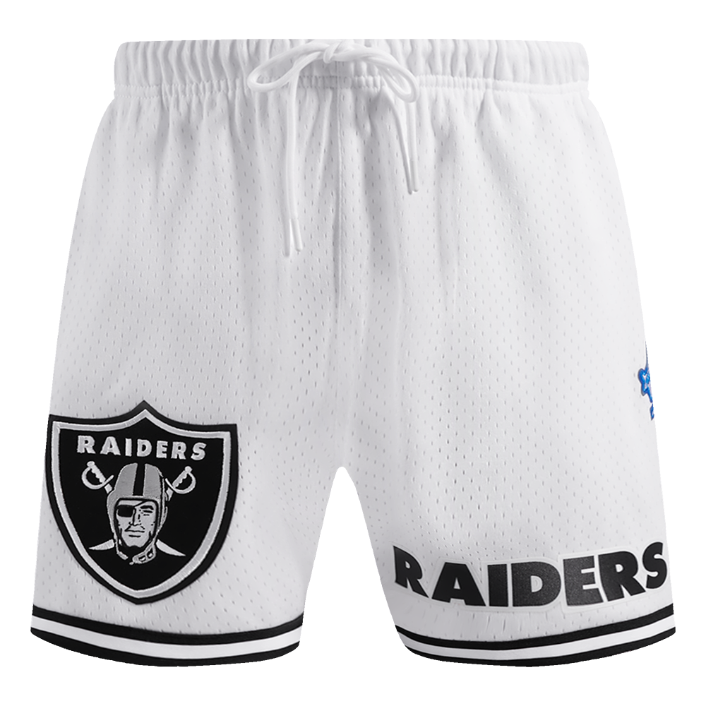 NFL LAS VEGAS RAIDERS CLASSIC MESH SHORT POUR HOMME (BLANC/NOIR/BLANC)