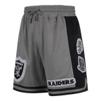NFL LAS VEGAS RAIDERS DIY PICK STITCH SHORT EN MAILLE DOUBLE 2.0 POUR HOMME (GRIS/NOIR)