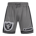 NFL LAS VEGAS RAIDERS DIY PICK STITCH SHORT EN MAILLE DOUBLE 2.0 POUR HOMME (GRIS/NOIR)