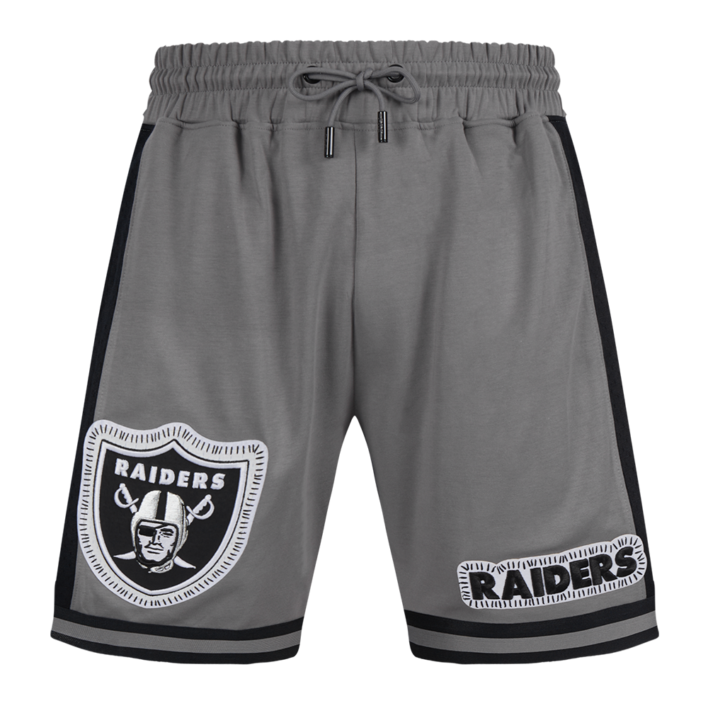 NFL LAS VEGAS RAIDERS DIY PICK STITCH MEN'S DOUBLE KNIT 2.0 SHORT (GRAY/BLACK)