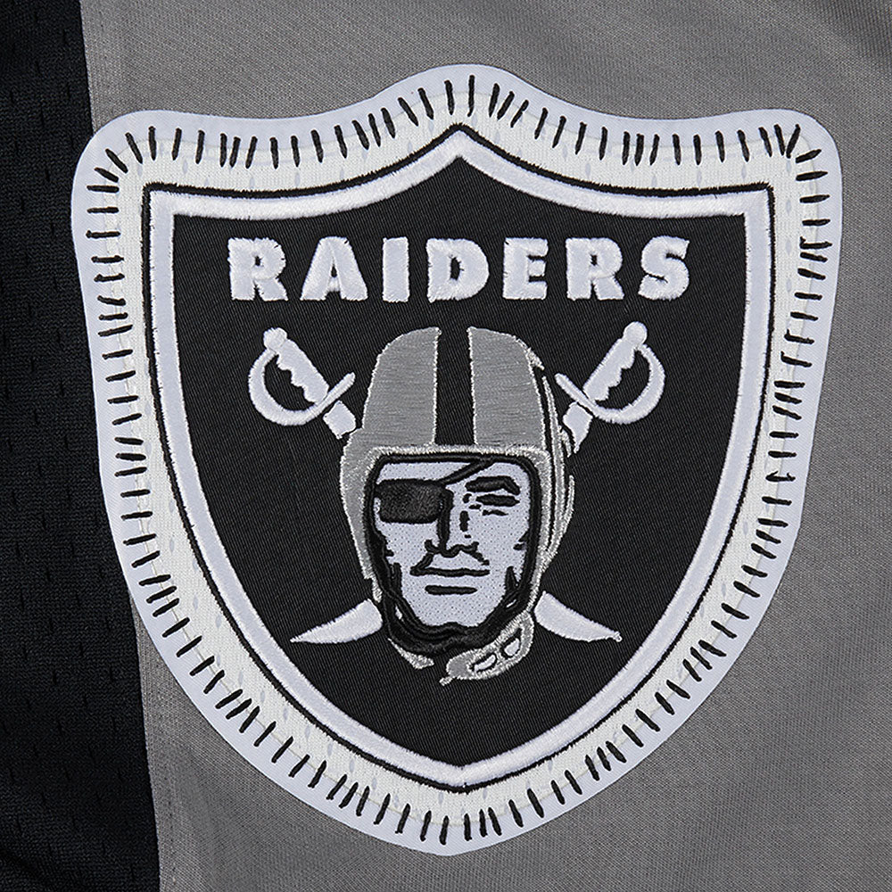 NFL LAS VEGAS RAIDERS DIY PICK STITCH SHORT EN MAILLE DOUBLE 2.0 POUR HOMME (GRIS/NOIR)