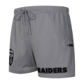 NFL LAS VEGAS RAIDERS SOUVENIR SHORT EN FILET POUR HOMME (GRIS)