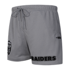 NFL LAS VEGAS RAIDERS SOUVENIR SHORT EN FILET POUR HOMME (GRIS)