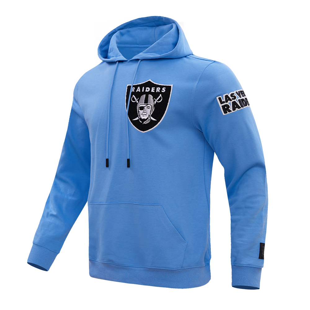 NFL LAS VEGAS RAIDERS CLASSIC CHENILLE MEN'S PULLOVER HOODIE (UNIVERSITY BLUE)