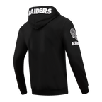 NFL LAS VEGAS RAIDERS CLASSIC CHENILLE CHANDAIL À CAPUCHON EN MAILLE DOUBLE À GLISSIÈRE (NOIR)