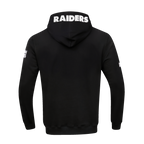 NFL LAS VEGAS RAIDERS CLASSIC CHENILLE CHANDAIL À CAPUCHON EN MAILLE DOUBLE À GLISSIÈRE (NOIR)