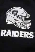 NFL LAS VEGAS RAIDERS CLASSIC CHENILLE CHANDAIL À CAPUCHON EN MAILLE DOUBLE À GLISSIÈRE (NOIR)