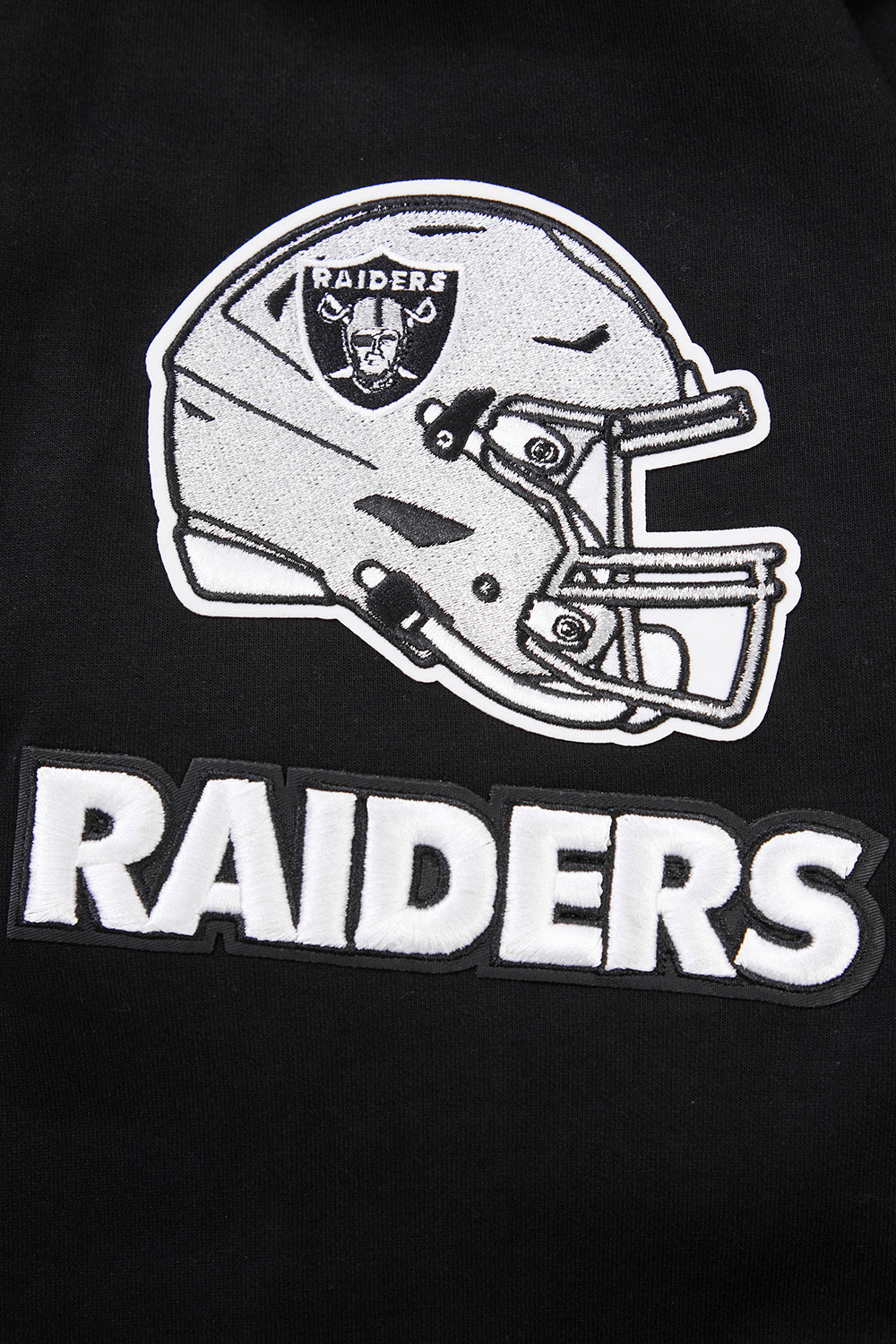 NFL LAS VEGAS RAIDERS CLASSIC CHENILLE CHANDAIL À CAPUCHON EN MAILLE DOUBLE À GLISSIÈRE (NOIR)