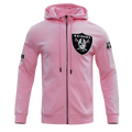 NFL LAS VEGAS RAIDERS CLASSIC CHENILLE CHANDAIL À CAPUCHON À GLISSIÈRE POUR HOMME (ROSE)