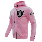 NFL LAS VEGAS RAIDERS CLASSIC CHENILLE CHANDAIL À CAPUCHON À GLISSIÈRE POUR HOMME (ROSE)
