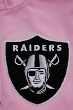 NFL LAS VEGAS RAIDERS CLASSIC CHENILLE CHANDAIL À CAPUCHON À GLISSIÈRE POUR HOMME (ROSE)
